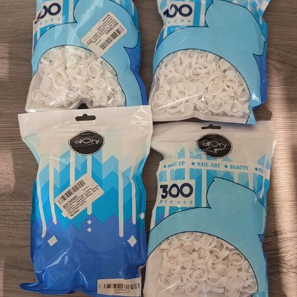 Aliory Glue Rings For Eyelashe Extension 4 Pack Bundle 1200 Pieces - Picture 1 of 2